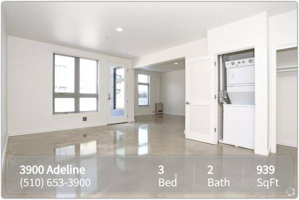 $3,097 / 3br - 939ft2 - Your dream 3 bed, 2 bath is closer than you think! Call now! (Emeryville)64030488566657121