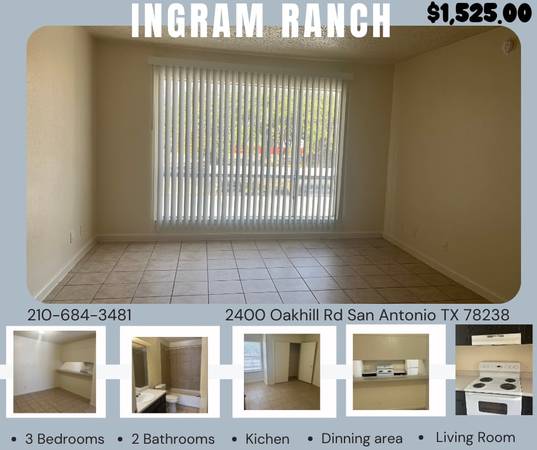 MOVE IN SPECIALS- $599 SECTION 8 SAHA ACCEPETED 1