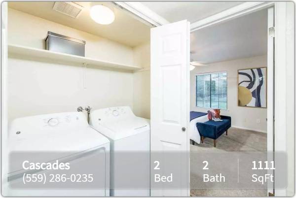 $2,075 / 2br - 1111ft2 - Just right for you! A gorgeous 2 bed 2 bath apartment awaits! (Fresno - Fresno)63798509732227121