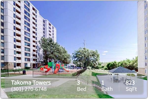 $1,625 / 3br - 823ft2 - Check us out! Great 3 BD / 1 BA by public transportation. 823 SqFt! (Takoma Park)64040361007747121