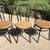 Vintage antique metal clamshell, motel hotel chairs 2 sets 5 thumbnail