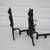 Cats Cast Iron Vintage Heavy Fireplace Andirons & Glass Marble Eyes 7 thumbnail