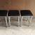 Bar Stools 24" Custom Chrome Stools Black Seats Set of Three 16 thumbnail