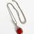 Sterling Silver Red Coral Pendant Necklace 20 1/2" Length, Large Bale 4 thumbnail