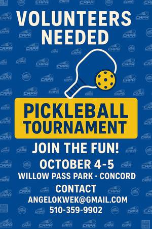 Looking for Volunteers for Pickleball tournament (concord / pleasant hill / martinez)63836592351233120
