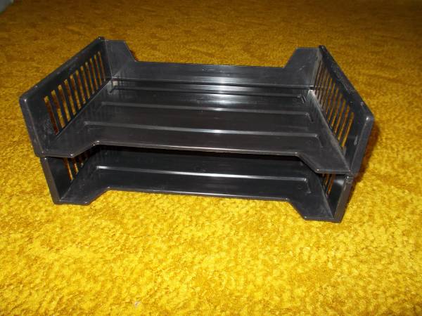 2-Stackable Letter Trays – REDUCED PRICE:  $2.00 for both 1
