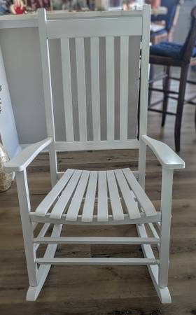 Full Size White Rocking Chair 1