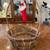 Unique Round Brown Basket with Handle & Stick Sides, Oval Baskets 3 thumbnail