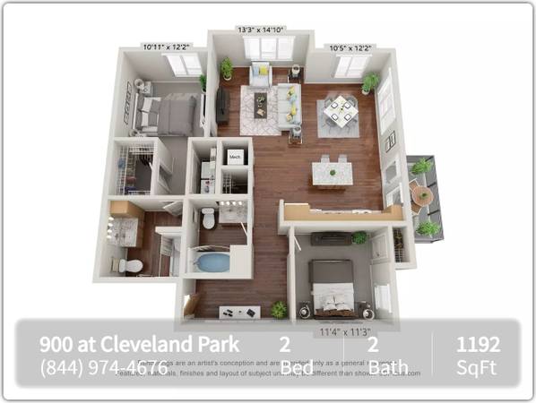 $1,464 / 2br - 1192ft2 - Unlock a New Chapter: Ideal Spaces Await! (Nashville - Cleveland Park)63680393655683120