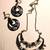 Handmade metal and enamel Necklace and Earrings Set 1 thumbnail
