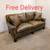 Vintage Leather Sofa Couch by Stanford Furniture N.C. Free Delivery 1 thumbnail