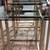 Two Glass Top Gold Metallic End Tables 8 thumbnail