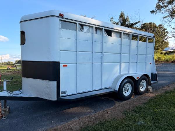 3 horse stock bumper pull trailer 1