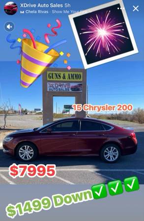 🎉🎆2015 Chrysler 200 Limited $0 Down 1st time buyers✅✅✅ 1