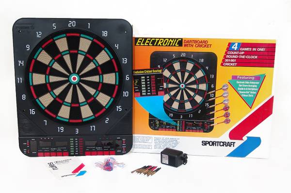 Sportcraft Electronic Dartboard w/ Cricket - Like New 1
