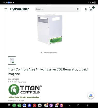 Titan CO2 burner 4 liquid propane brand new never used also have and 8 burner sa 1