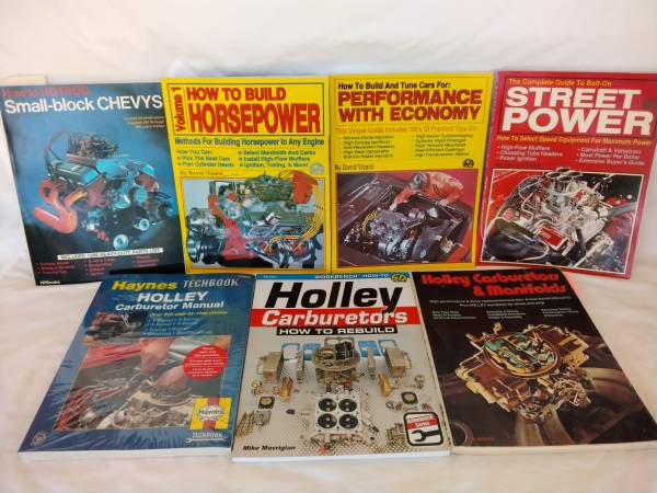 New Chevy Small Block Engine Building Holley Carburetor Books 7pc 1