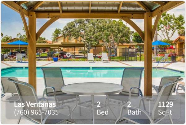 $2,695 / 2br - 1129ft2 - Spacious, comfortable 1129 Sq Ft 2 bed, 2 bath! Now showing! (Vista)63865484233089120