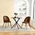Homy Casa · 3-Piece Dining Set – Espresso Round Table +Haven Suedeu 1 thumbnail
