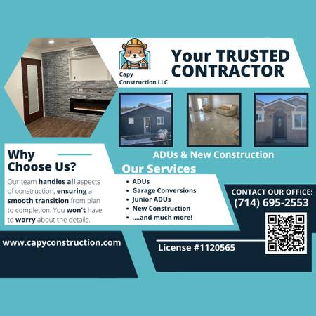 🍁ADUs & Garage Conversion, New Residential Construction - Contractor 1