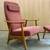 1960s Norwegian Teak and Beech High Back Reclining Chair and Ottoman 4 thumbnail