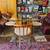 Vintage Dinner Table Set with Genuine Italian Leather Couches 1 thumbnail