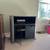 Silver TV Stand with glass door & adjustable shelve 1 thumbnail