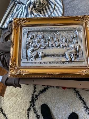 Antique Last Supper Bas Releaf  1940s Portugal 1