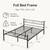 Full Size Metal Platform Bed Frame with Vintage Headboard and Footboar 4 thumbnail
