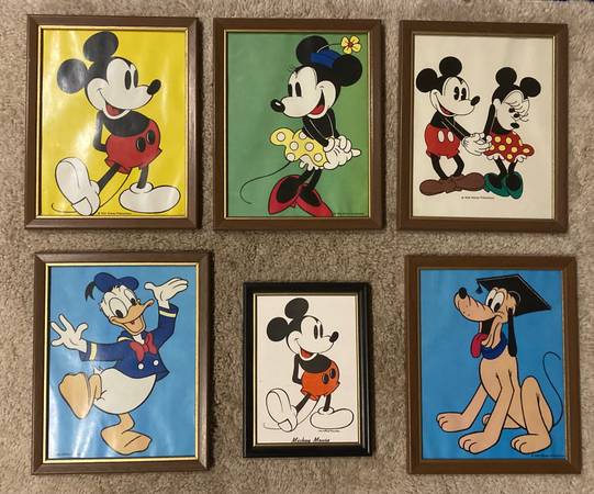 Disney Framed Pictures - Set of 6 1