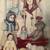 Vtg Pat Young Home Interior framed print picture, dolls, teddy bear wa 3 thumbnail