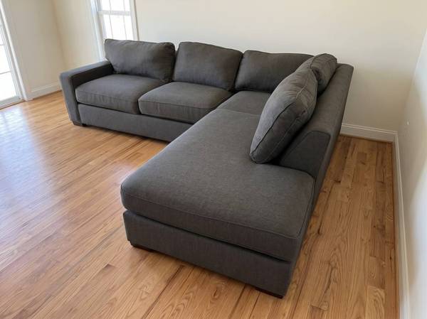 Gray 2pc Sectional Couch 1