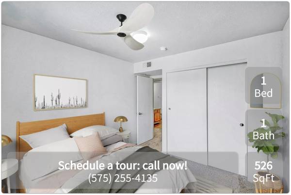 Great 1 Bed, 1 Bath floor plans. Join us! 1