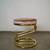 1980's Hollywood Regency Art Deco Brass Vanity Stool 5 thumbnail
