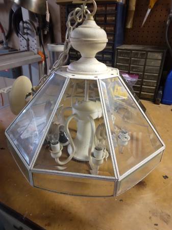 White Hanging Lighting Fixture 1