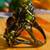 Gothic Natural Sapphire, Peridot Ring Size 7.5. One of a kind jewelry. 10 thumbnail