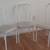 Chairs - white, steel frames, padded seats - 3 available 2 thumbnail