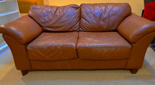 Leather Loveseat (small couch) 1