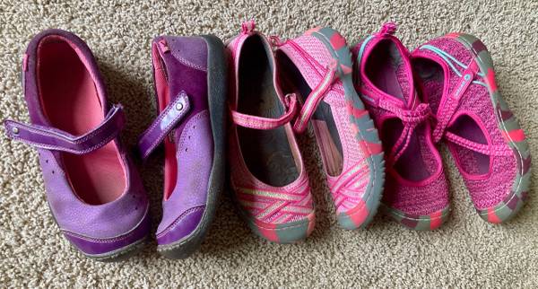 Sandals size 3 youth girls Mary Jane Keen & pink Jambu brand shoes 1