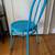 Metal Rattan style chair - Turquoise/Baby Blue 3 thumbnail