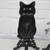 Cats Cast Iron Vintage Heavy Fireplace Andirons & Glass Marble Eyes 10 thumbnail