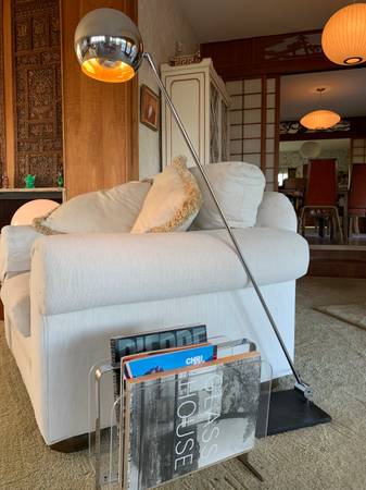 60’ s vintage Chrome Eyeball floor lamp mid century post modern 1