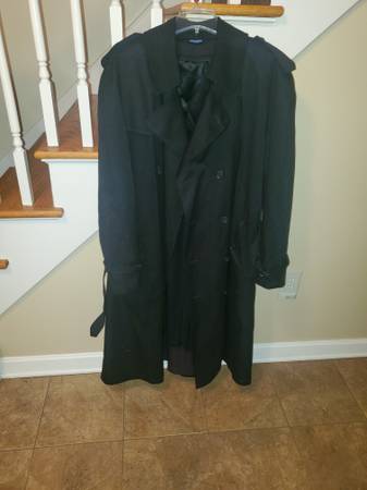 Men's Stafford Black Lined Raincoat 1
