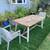 World Market Outdoor Teak Wood Patio Table Set 4 thumbnail