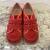 Red Leather Elephantito Unisex Kids with Double Velcro Shoes Size 1.5 7 thumbnail