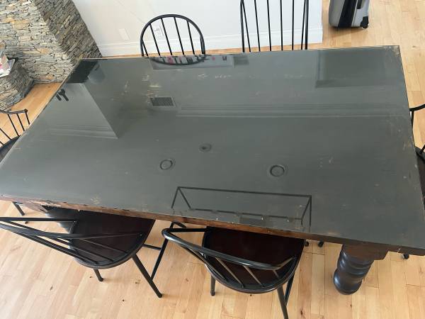 Farmhouse Wood Dining Table and Chairs (set of 6) - $500 (Tarzana)63471471539073121