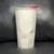 2013 Starbucks Coffee Mug Geometric Faceted White Ceramic Tumbler with Red Lid 2 thumbnail