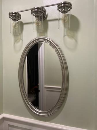 Silver Oval Mirror 1