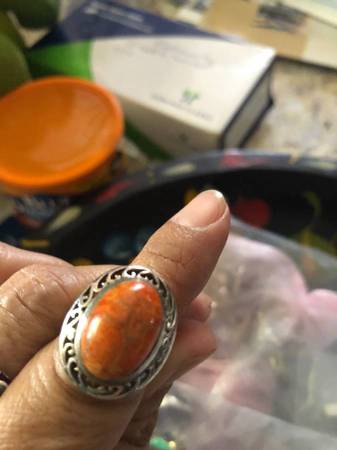 Silver ring  with stone 1