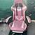 Pink Leather Gaming Chair Retractable Footrest, Vertical & Back Contro 2 thumbnail